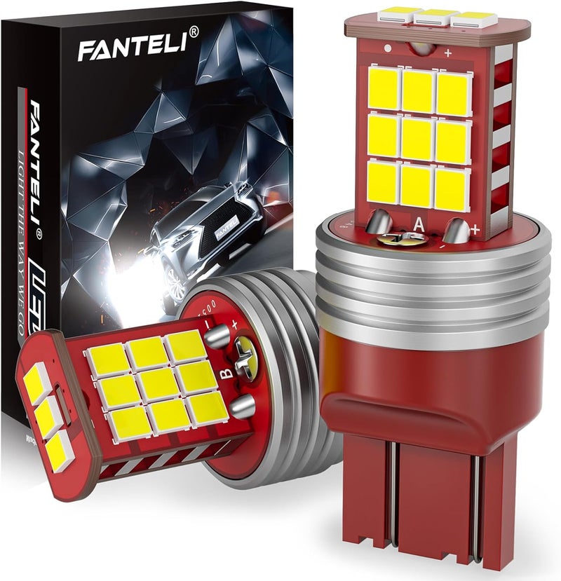 FANTELI 3157 LED Bulb for Reverse Lights, 500% Brighter 3156 3056 3057 4157 3047 4057 3457 High Power 21-SMD Chipsets LED Backup Tail Brake Lights, 6500K White (Upgraded, Pack of 2) - Image 1